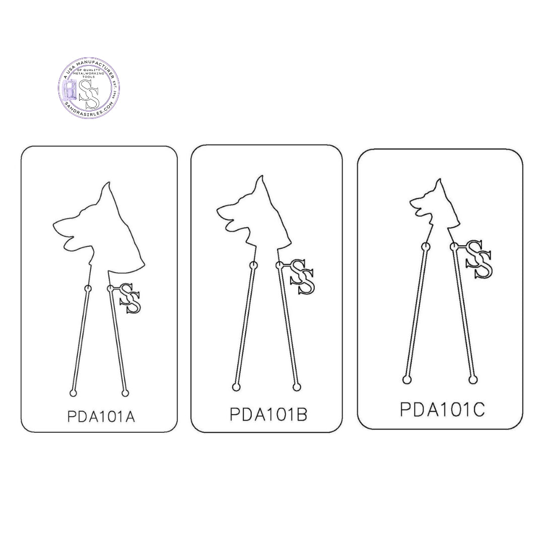 PANCAKE DIE PDA101 LG. GERMAN SHEPHERD SIDE VIEW